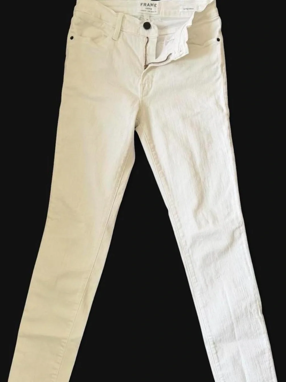 Frame Denim White High-Rise Le High Straight Jeans size 27